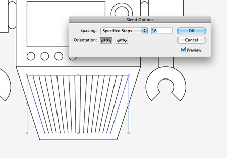 ترسیم یک ربات در ایلوستریتور